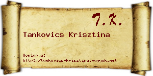 Tankovics Krisztina névjegykártya