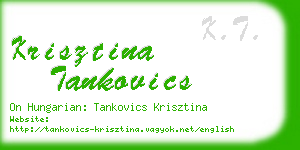 krisztina tankovics business card